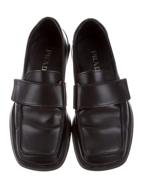 prada square toe loafers